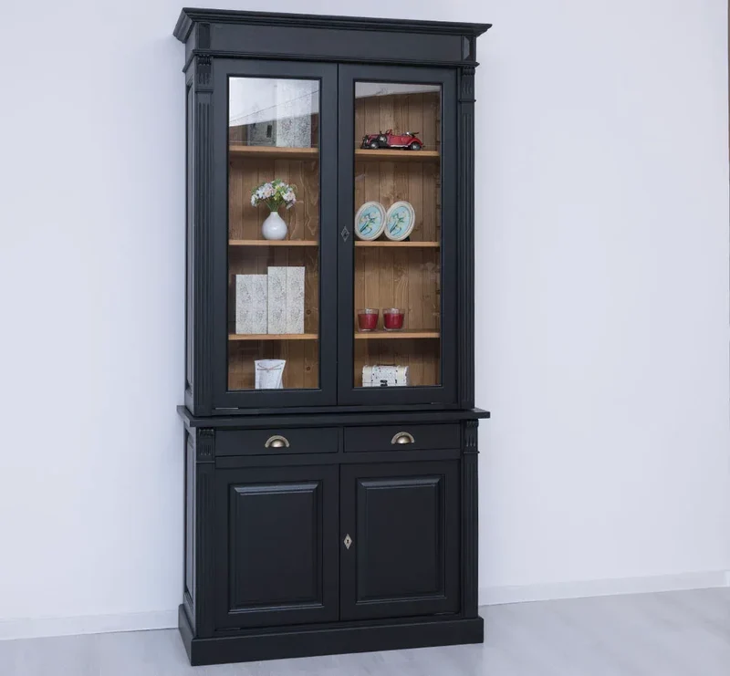 Aktenschrank aus Massivholz | Bücherschrank - Vitrine