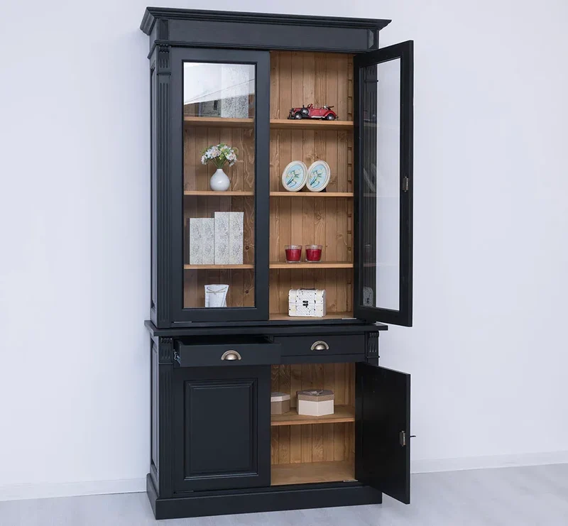 Aktenschrank aus Massivholz | Bücherschrank - Vitrine