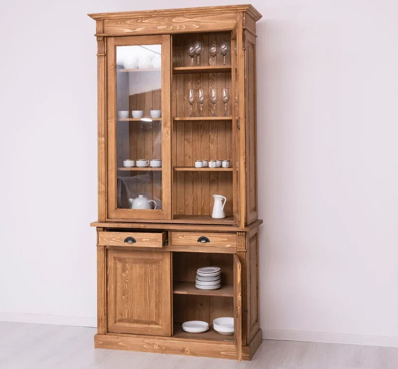 Aktenschrank aus Massivholz | Bücherschrank - Vitrine