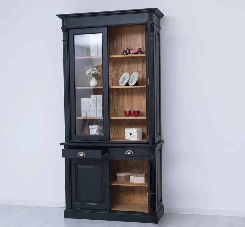 Aktenschrank aus Massivholz | Bücherschrank - Vitrine