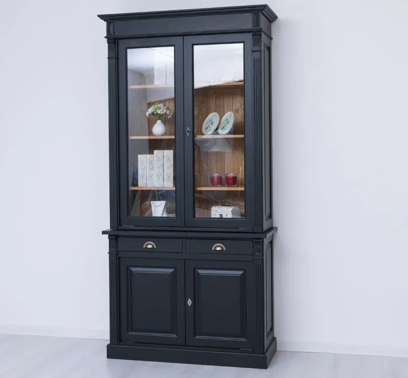 Aktenschrank aus Massivholz | Bücherschrank - Vitrine