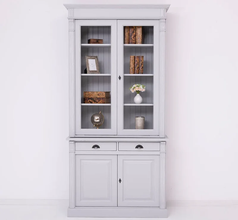 Aktenschrank aus Massivholz | Bücherschrank - Vitrine