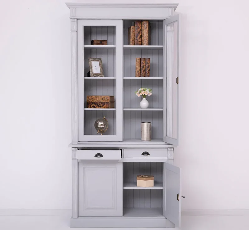 Aktenschrank aus Massivholz | Bücherschrank - Vitrine