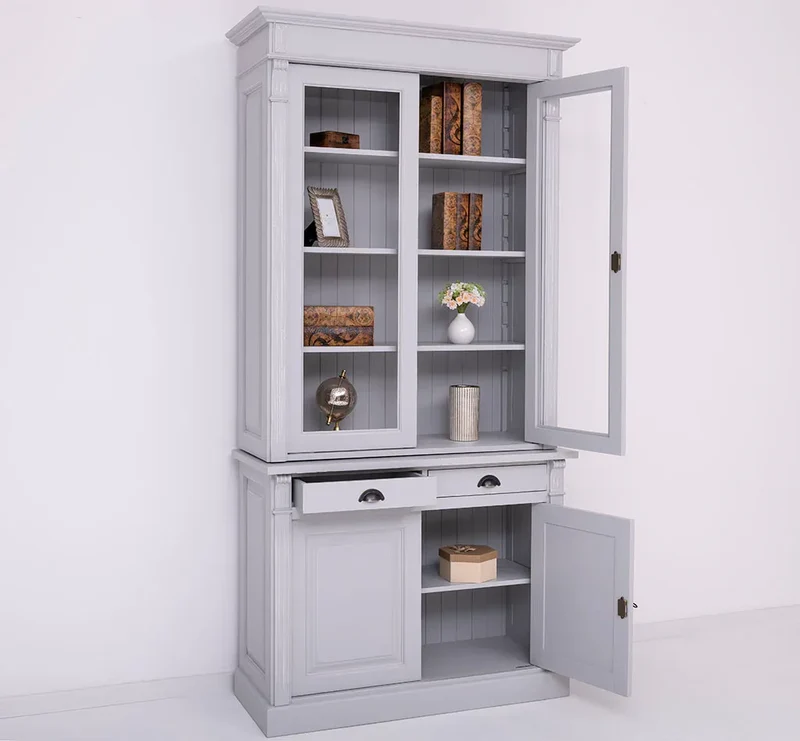 Aktenschrank aus Massivholz | Bücherschrank - Vitrine