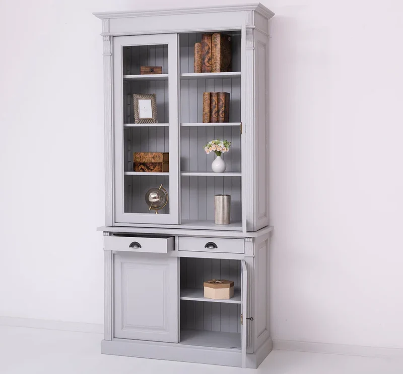 Aktenschrank aus Massivholz | Bücherschrank - Vitrine