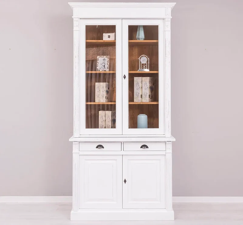 Aktenschrank aus Massivholz | Bücherschrank - Vitrine