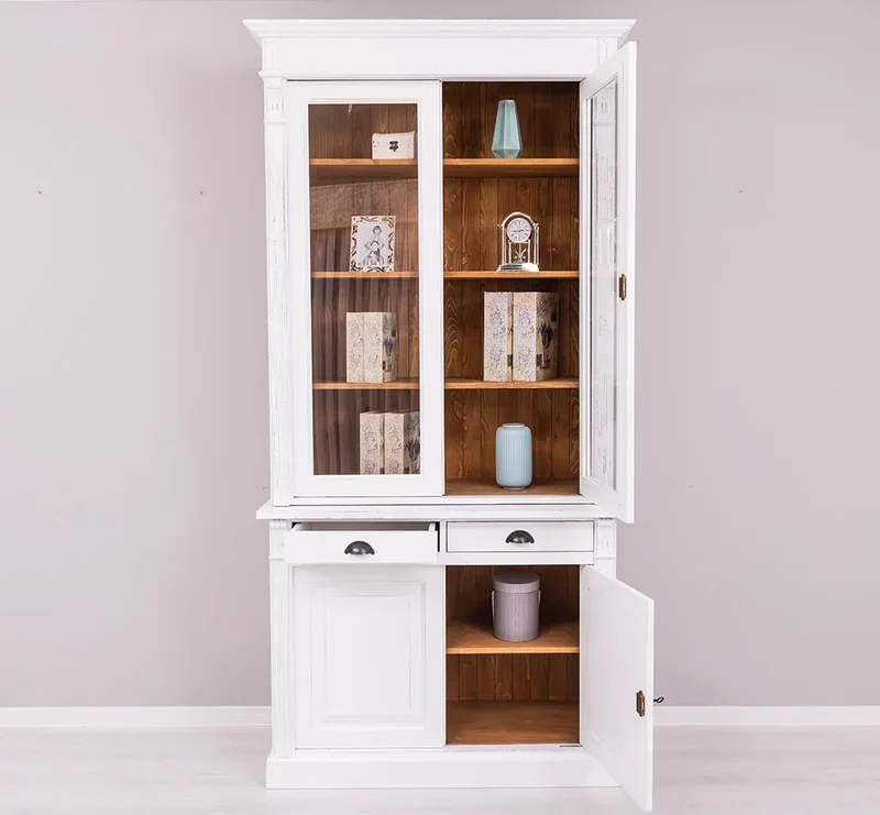 Aktenschrank aus Massivholz | Bücherschrank - Vitrine