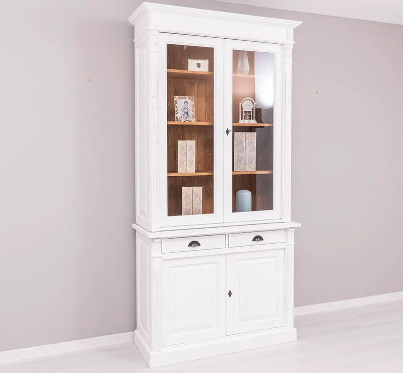 Aktenschrank aus Massivholz | Bücherschrank - Vitrine