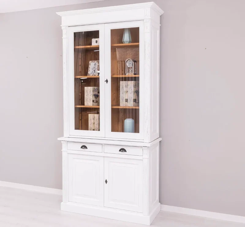 Aktenschrank aus Massivholz | Bücherschrank - Vitrine