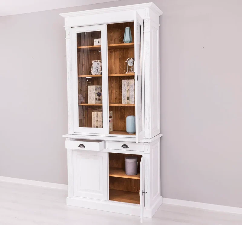 Aktenschrank aus Massivholz | Bücherschrank - Vitrine