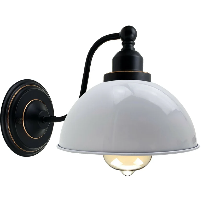 Retro-Kuppel-Wandleuchte, Industrie-Wandleuchte aus Metall ~3211
