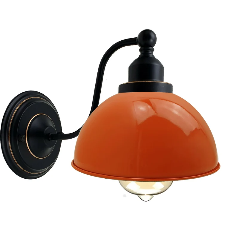 Retro-Kuppel-Wandleuchte, Industrie-Wandleuchte aus Metall ~3211