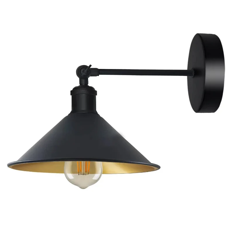 Vintage Wandleuchte Innen schwarz Industrial Wandlampe~3263