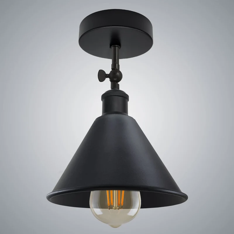 Schwarze Deckenleuchten verstellbar Vintage Deckenlampe~3259