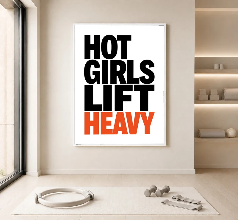 Hot Girls Lift Heavy Poster