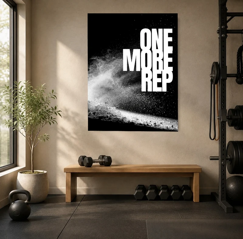 One More Rep Chalk Leinwand