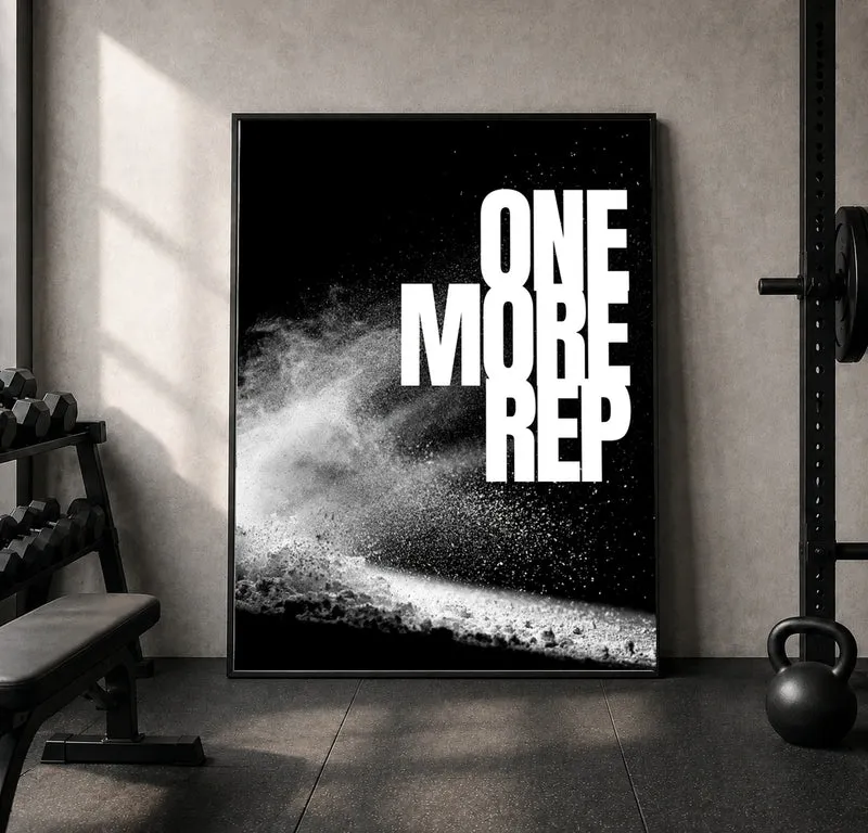 One More Rep Chalk Leinwand