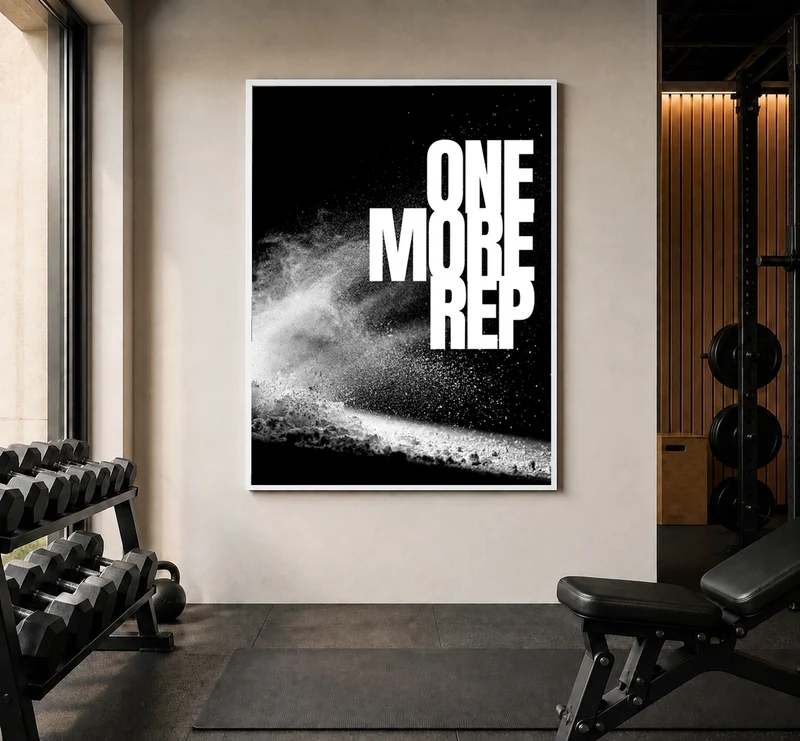 One More Rep Chalk Poster