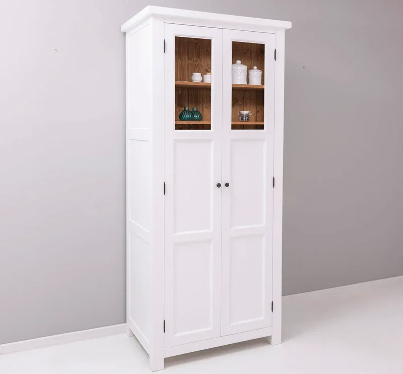 Buffetschrank aus Massivholz | Geschirrschrank- und Gewürzschrank mit Staufächern in den Türen