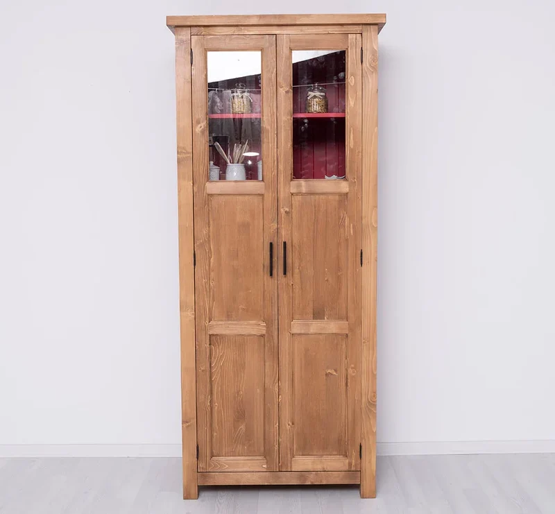 Buffetschrank aus Massivholz | Geschirrschrank- und Gewürzschrank mit Staufächern in den Türen