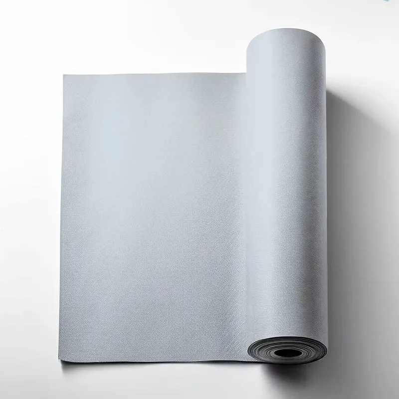 SILVER WHITE Plain Acoustic Wallpaper - 90% Wool