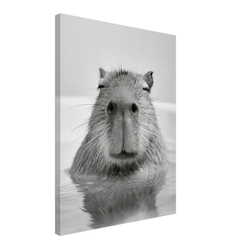 Capybara im Wasser Leinwand