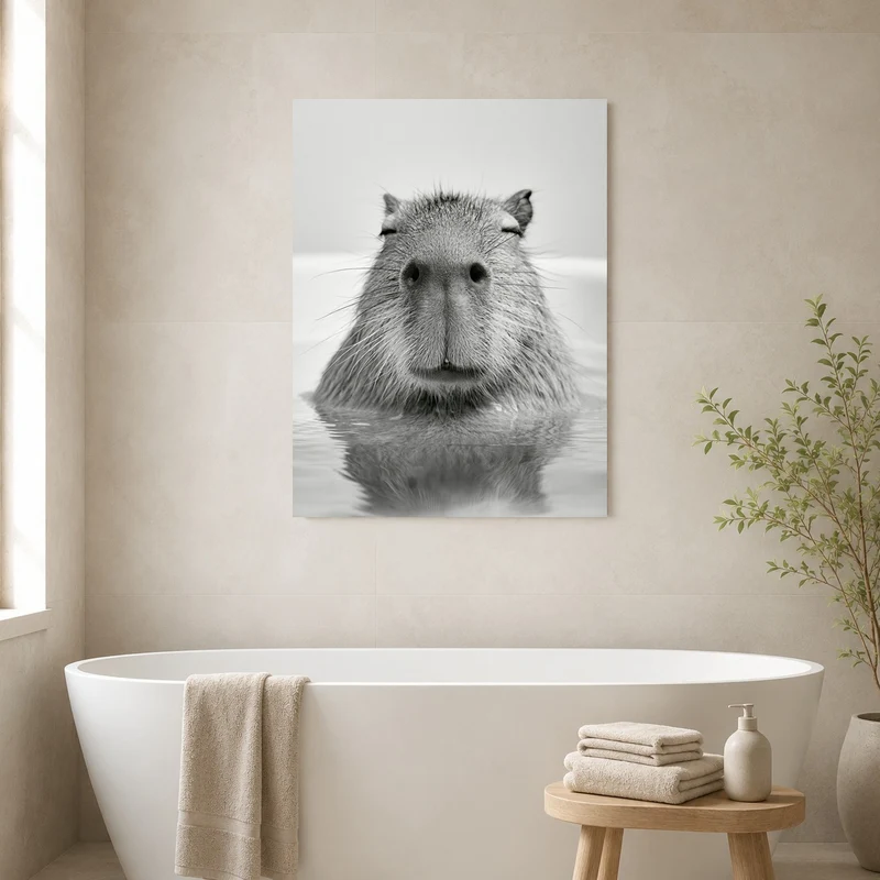 Capybara im Wasser Poster