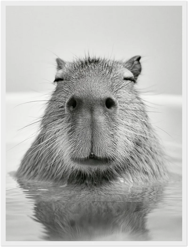 Capybara im Wasser Poster