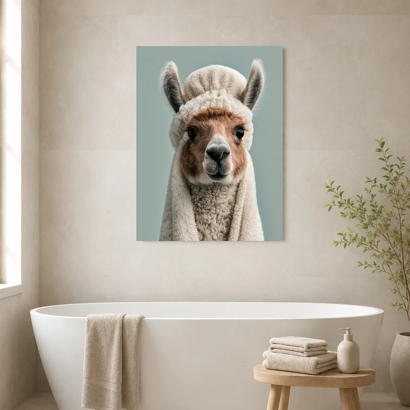 Alpaka Portrait Nahaufnahme Poster