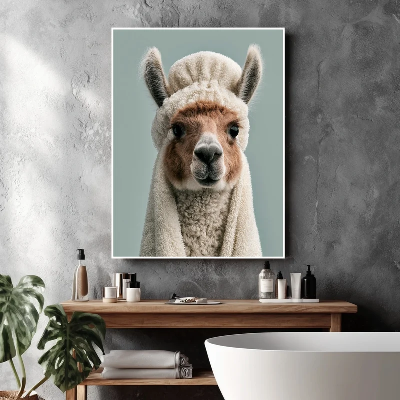 Alpaka Portrait Nahaufnahme Poster