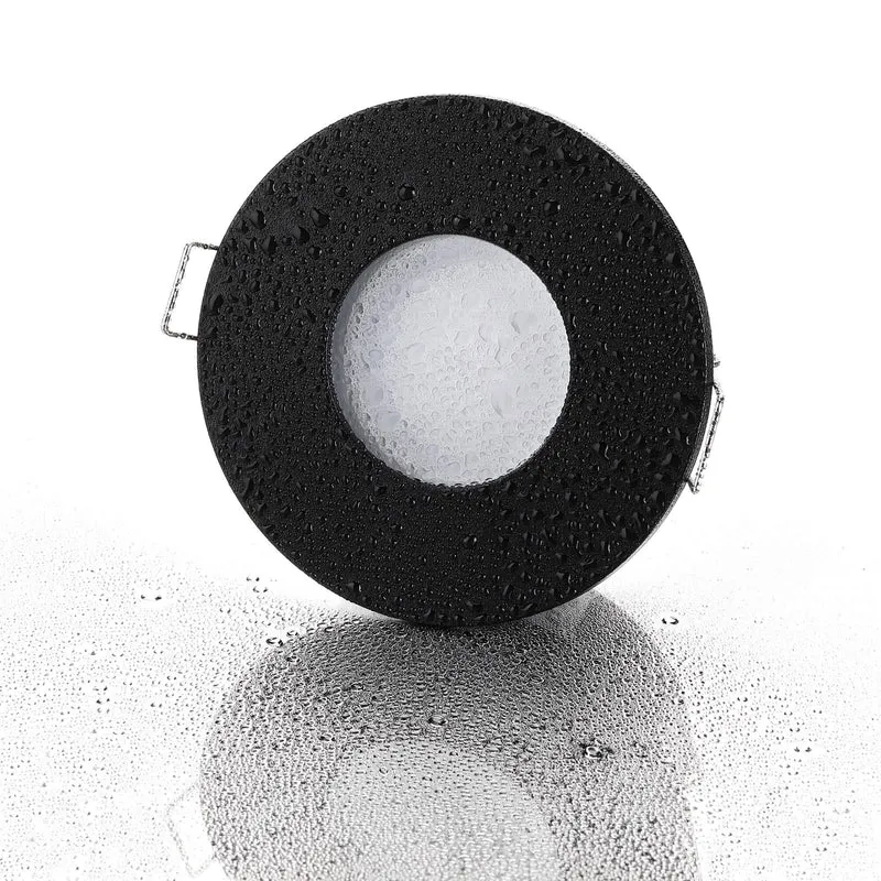 LED Einbaustrahler Flach IP65 - Schwarz Rund 5W Dimmbar 120° - Fora