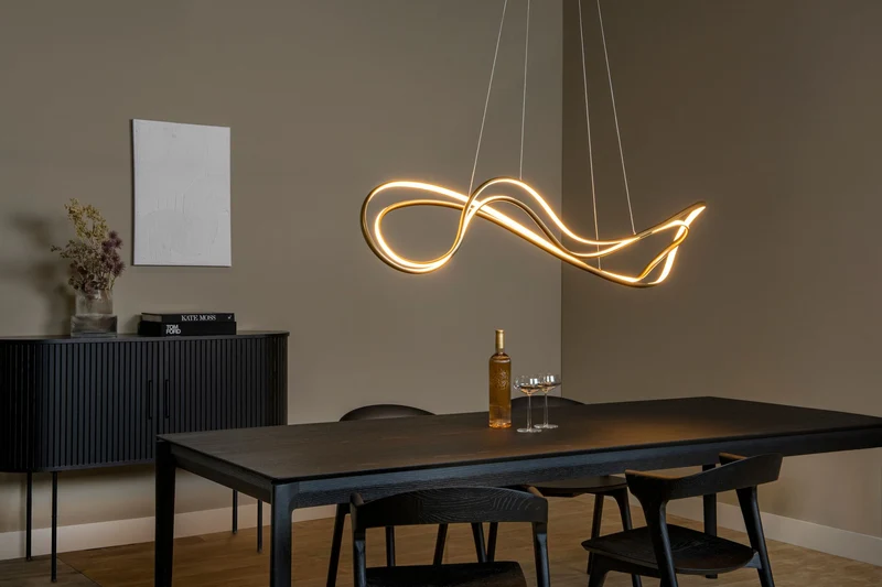LED-Pendelleuchte Sardana dimmbar 160cm Messing