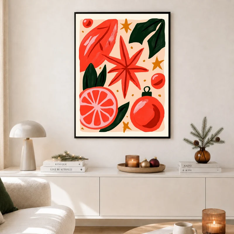 Weihnachtliche Zitrus Freude Poster