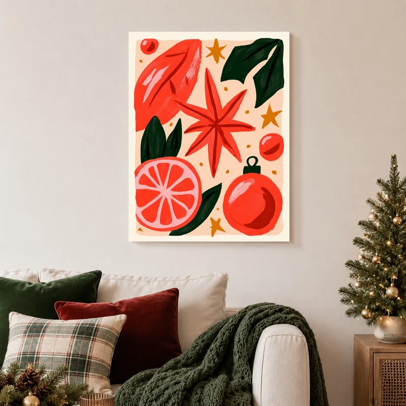 Weihnachtliche Zitrus Freude Poster