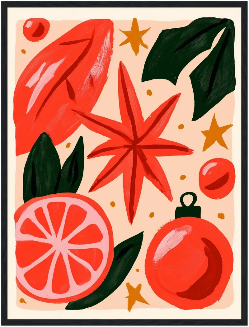 Weihnachtliche Zitrus Freude Poster