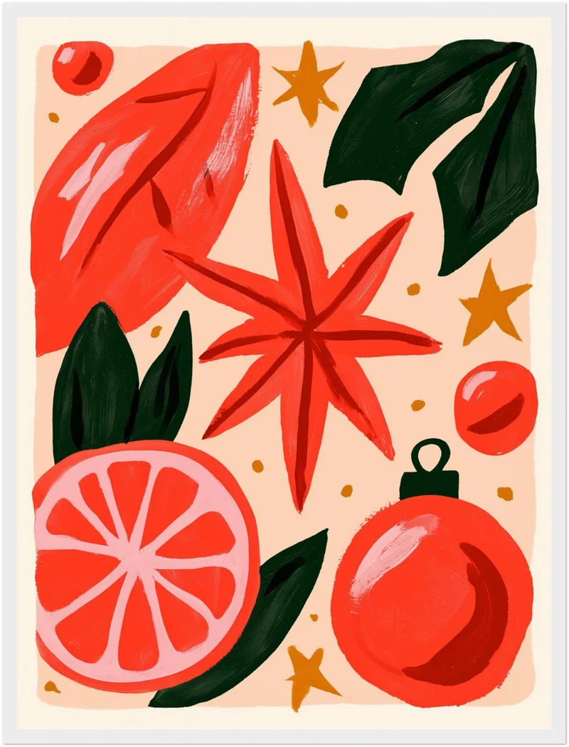 Weihnachtliche Zitrus Freude Poster