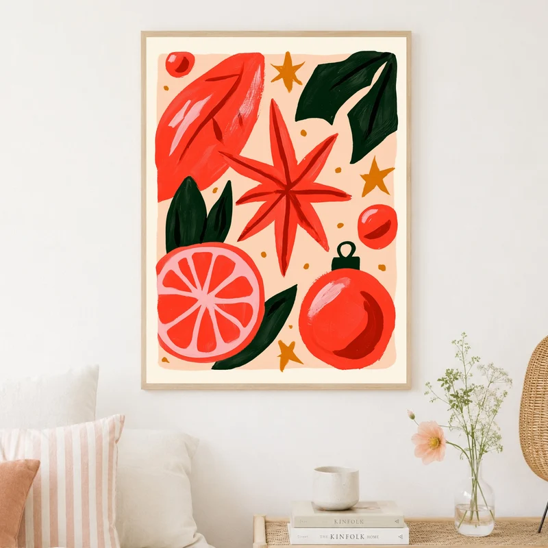 Weihnachtliche Zitrus Freude Poster