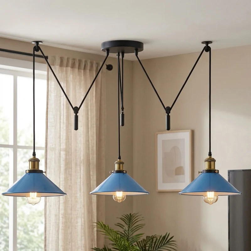3-flammige Spinnenlampe – Dezentrale Vintage Industrie Hängelampe | Ø22cm | E27 ~3332
