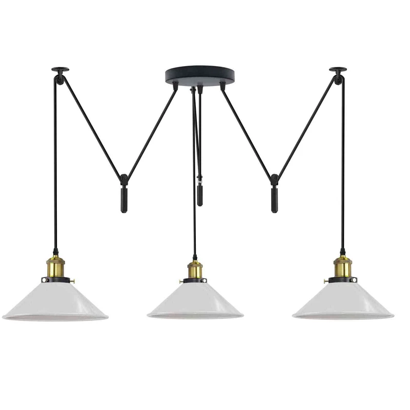 3-flammige Spinnenlampe – Dezentrale Vintage Industrie Hängelampe | Ø22cm | E27 ~3332