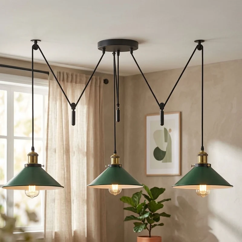 3-flammige Spinnenlampe – Dezentrale Vintage Industrie Hängelampe | Ø22cm | E27 ~3332