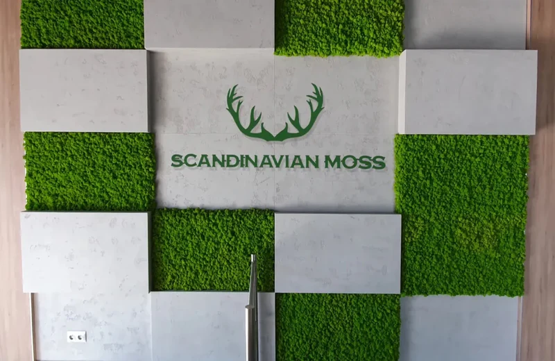 Reindeer Preserved Moss Wall Decor - 0.36 m²