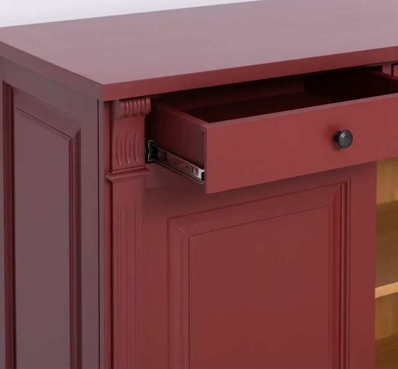 Kommode aus Massivholz | 2-türiger Schrank mit Ornamenten
