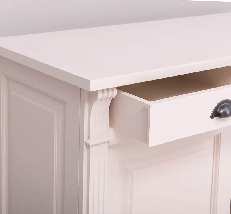 Kommode aus Massivholz | 2-türiger Schrank mit Ornamenten