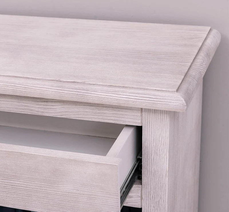 Vintage Weinschrank aus Massivholz mit zwei Schubladen
