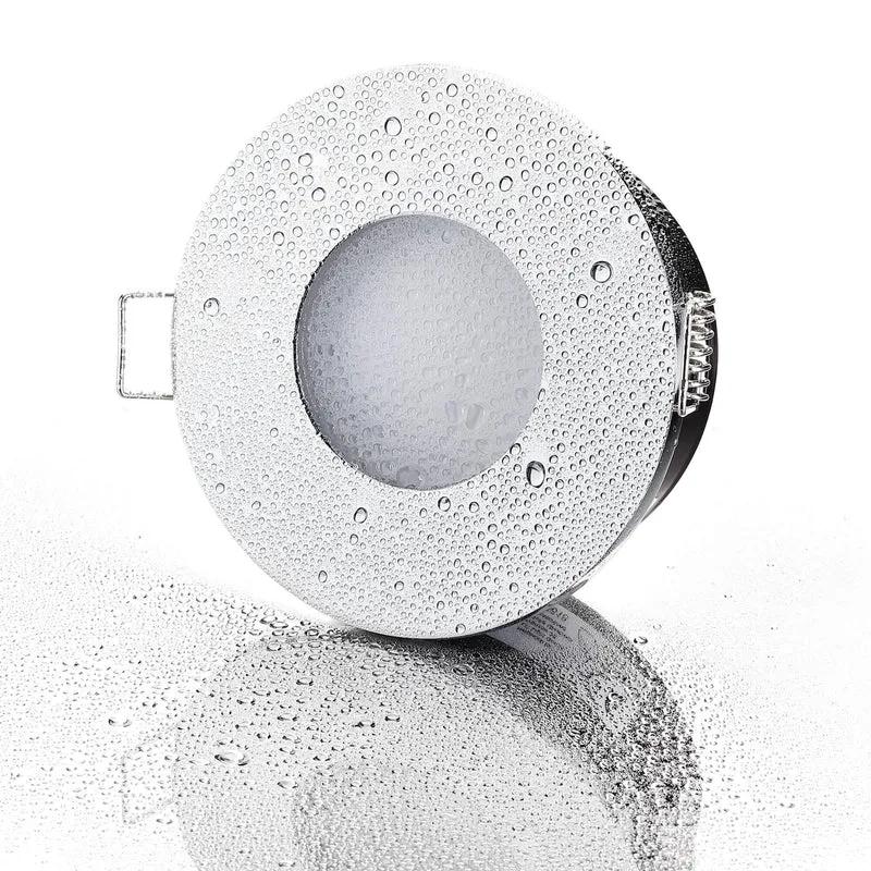 LED Einbaustrahler Flach IP65 - Chrom Rund 5W Dimmbar 120° - Fora
