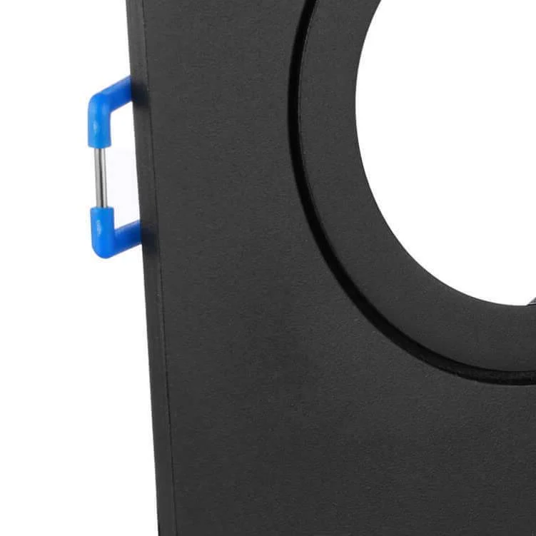 LED Einbaustrahler Flach IP44 - Schwarz Eckig 5W Dimmbar 120° - Agua