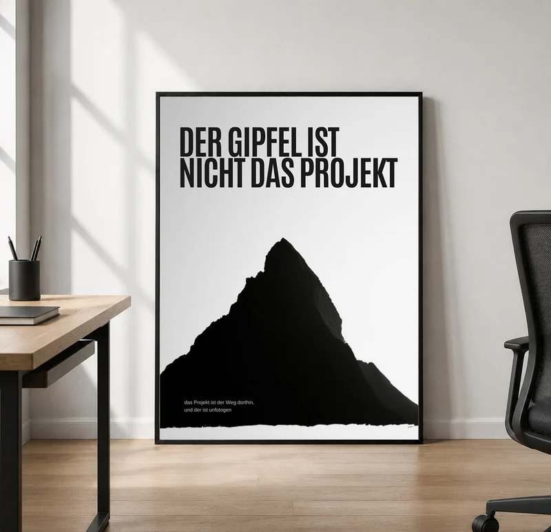 Gipfel ist nicht das Ziel Leinwand