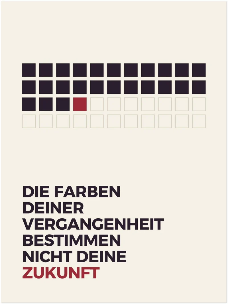Vergangenheit bestimmt nicht Zukunft Leinwand