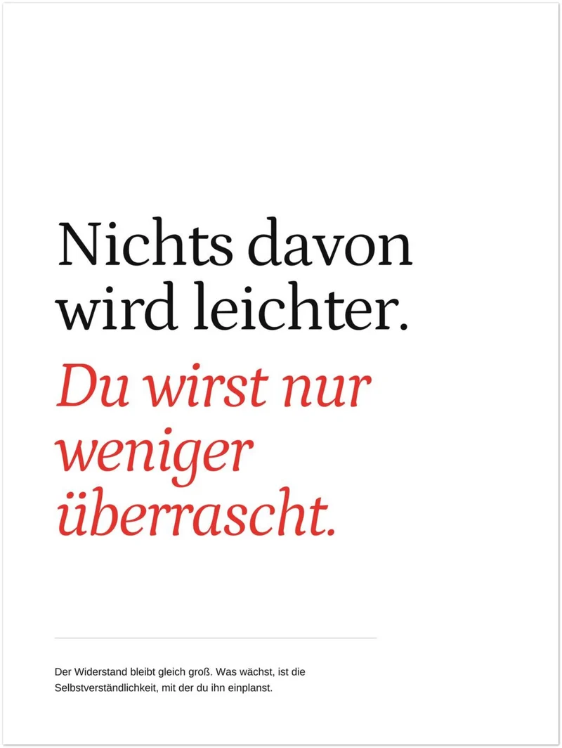 Widerstand wird Gewohnheit Leinwand