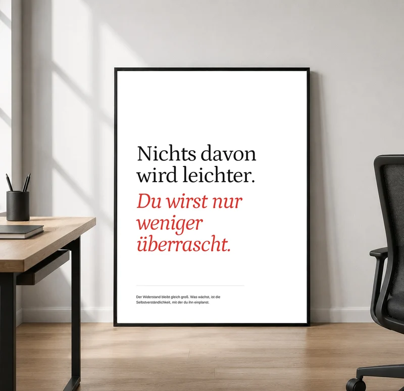 Widerstand wird Gewohnheit Leinwand